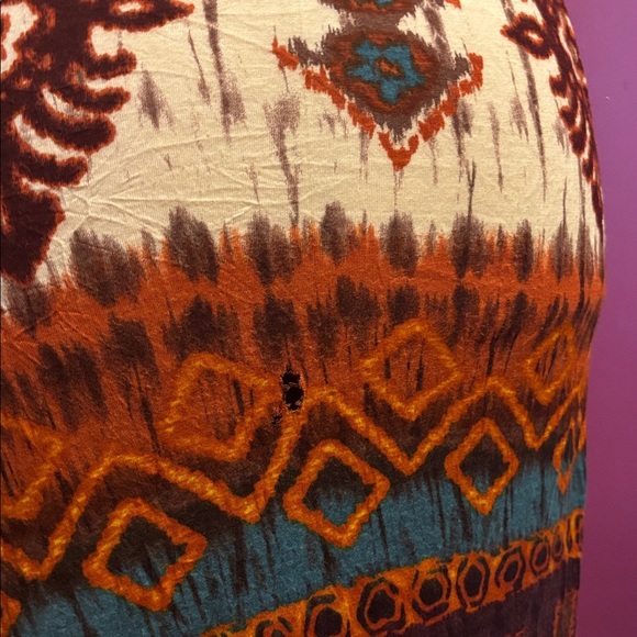 Vintage wet seal maxi dress size large strapless tribal - Picture 11 of 12